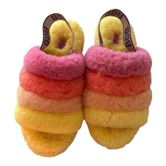 UGG Vibrant Striped Fluffy Slippers - Picture 6 of 8